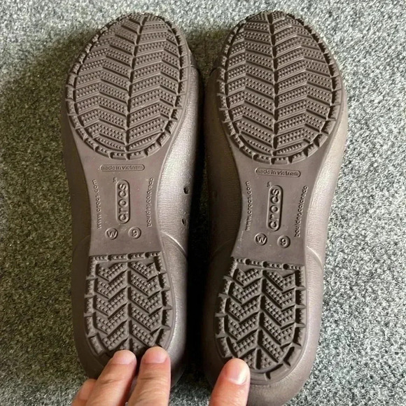 Crocs Tortoise Cap Toe Flats Ballet Slip On - Picture 6 of 7